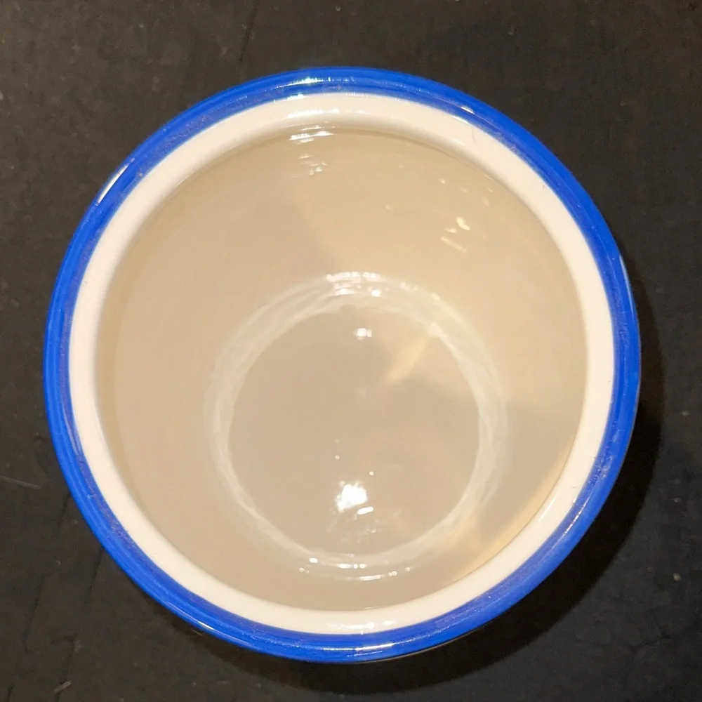 Ceramic Painted Dog Treat Jar with Playful Design